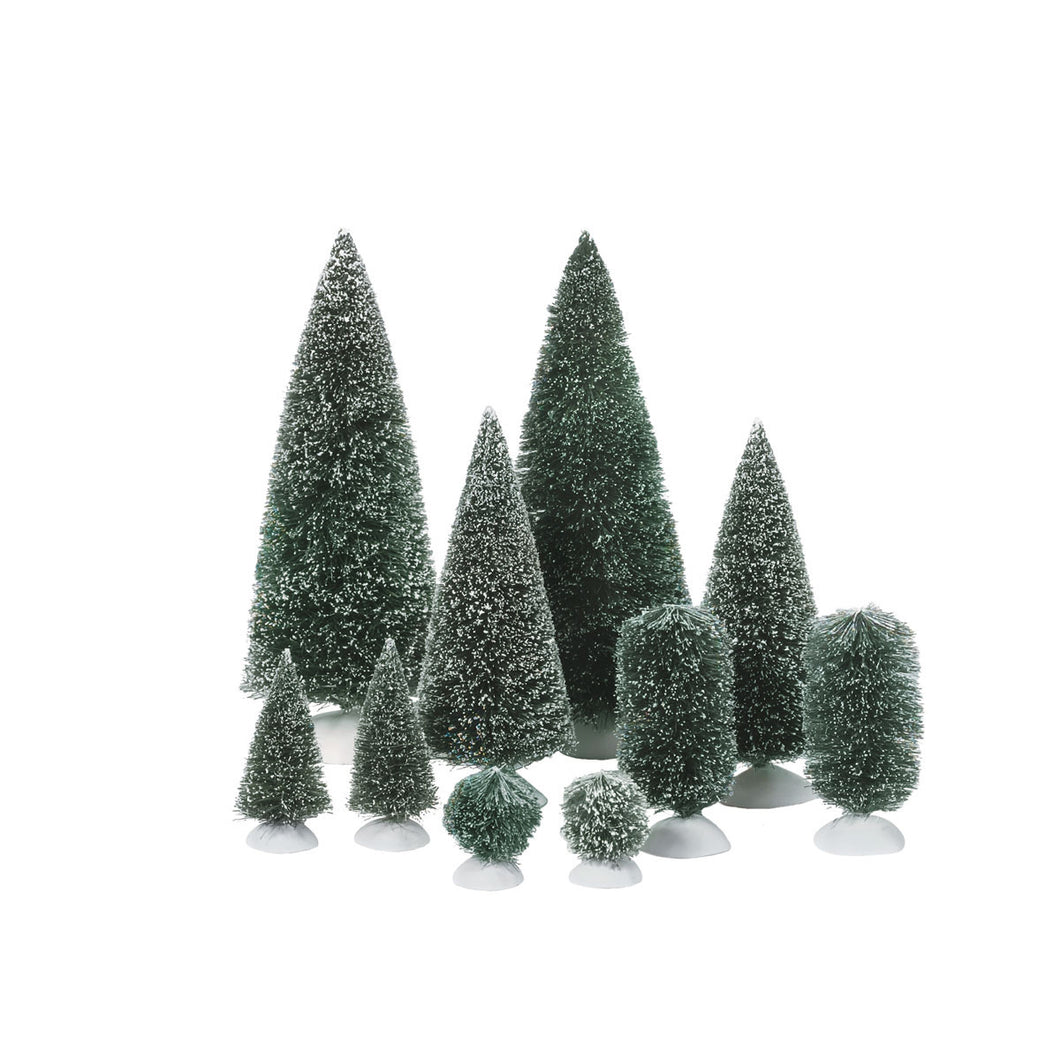 Bag-O-Frosted Topiaries Set of 10