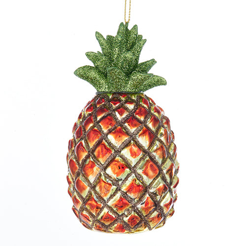 Pineapple Glass Ornament 4.75