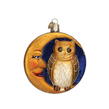Load image into Gallery viewer, Owl in Moon Ornament

