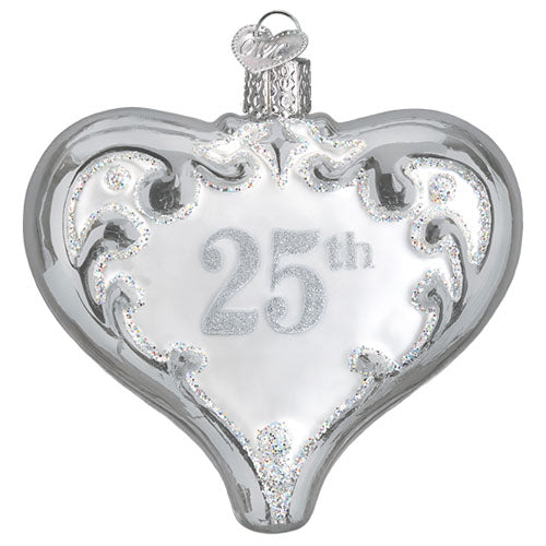 25th Anniversary Heart Ornament