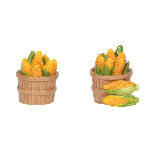 Village Baskets of Corn Set of 2