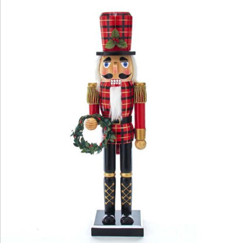 Black, Gold & Red Plaid Nutcracker 15