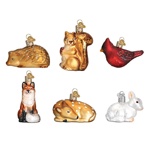 Woodland Animal Mini Ornament Set of 6