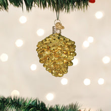 Load image into Gallery viewer, Small Gold Pine Cone Ornament
