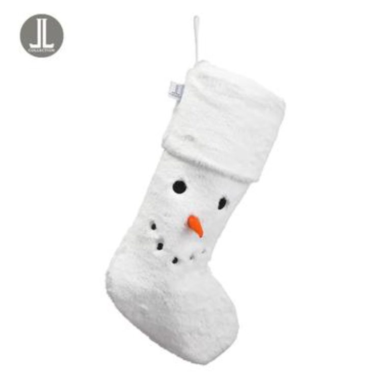 White Fur Snowman Stocking 23