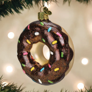 Chocolate Frosted Donut Ornament