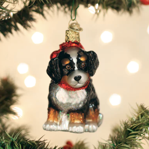 Bernedoodle Puppy Ornament
