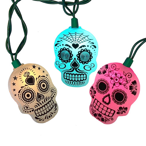 Sugar Skull Color Changing LED 10 Light Set