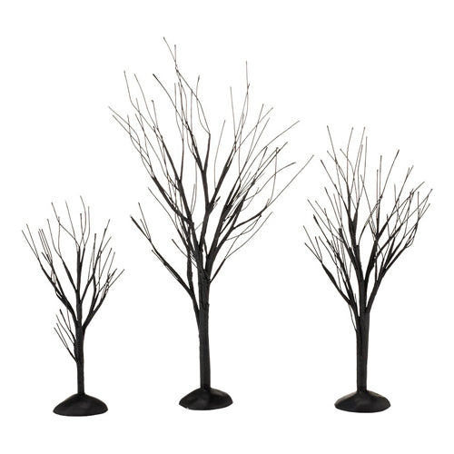 Black Bare Branch Trees Set of 3
