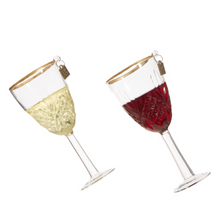 Load image into Gallery viewer, Elegant Wine Ornament 5.5&quot; Set of 2

