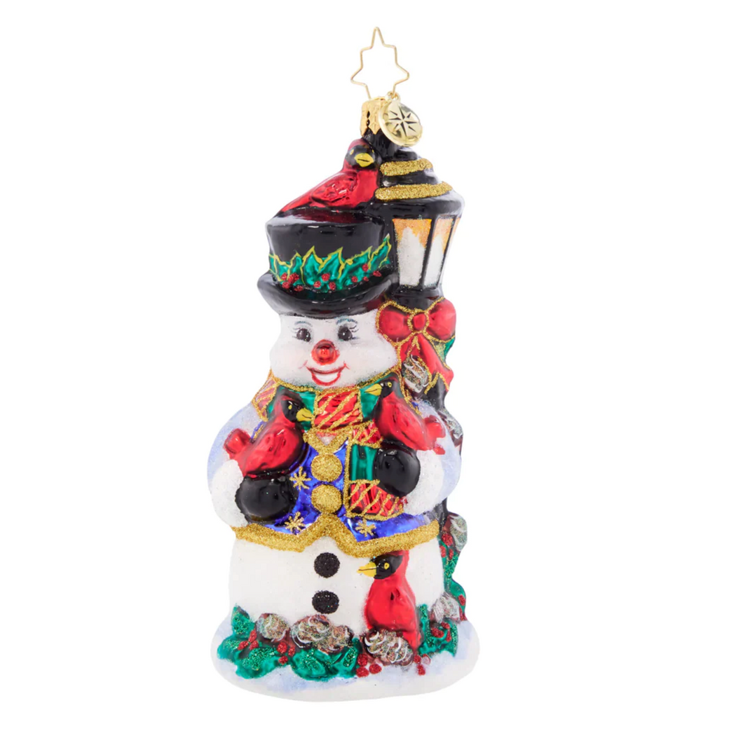 Feathered Friends Snowman Ornament